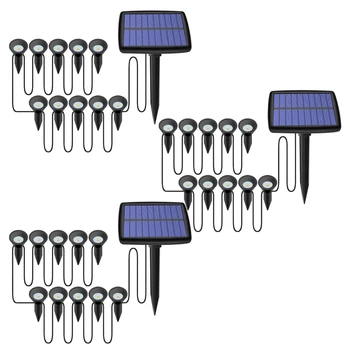 3X10 В 1 Солнечные фонари на открытом воздухе, Водонепроницаемый Солнечный светильник для лужайки, светильник солнечной энергии для украшения садовой дорожки, бассейна