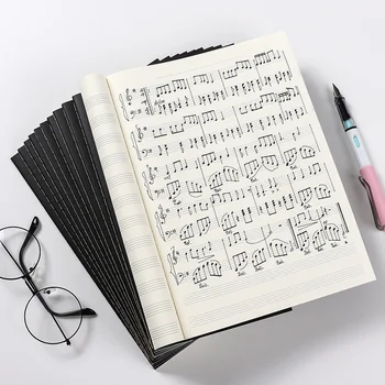 Универсальный музыкальный блокнот на 16/24/32 страницы, Высококачественная записная книжка для сотрудников с текстами и музыкой, тетрадь для упражнений по теории музыки для студентов