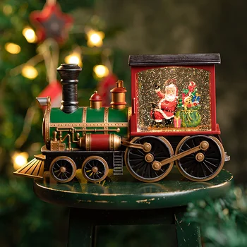 Рождественский поезд, Детская игрушка, Музыкальная Шкатулка для пожилых Людей, Музыкальная Шкатулка, Хрустальный шар, Подарок На День Рождения, Ночник