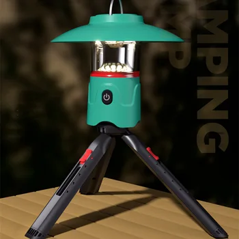 Фонарь для кемпинга Светодиодный светильник для палатки Перезаряжаемый фонарь Портативный Аварийный светильник для ночного рынка Лампа для кемпинга на открытом воздухе