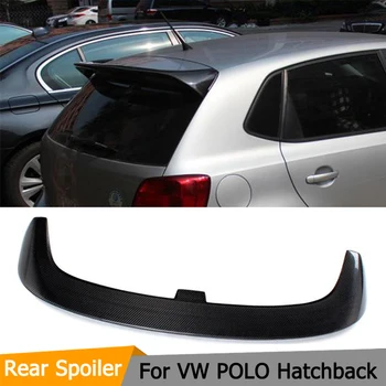 Карбоновый задний спойлер на крыше багажника, крыло для Volkswagen VW Polo 2013-2017, Задний спойлер на крышу багажника, выступ крыла