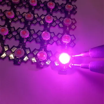 50 шт./лот, 3 Вт, светодиодный чип для выращивания всего спектра с печатной платой star, светодиодные лампы для выращивания, светодиодный диод широкого спектра 400 нм-840 нм для комнатных растений