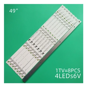 Светодиодные полосы света 4 LED s для TCL D49A620U B49A81S-UD 49P3 49P3C 49P3F 4C-LB4904-HR06J HR07J 49HR330M04A2 V3