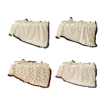 Хлопковое детское одеяло с Оборками, Принимающее Одеяла, Маленькие Одеяла для душа ребенка
