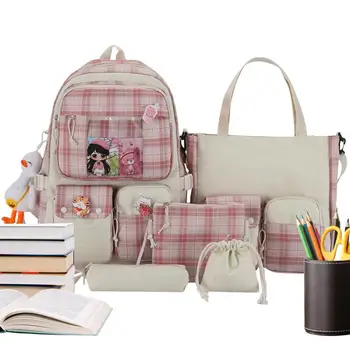 Сумки для книг для детей, 5 шт./компл., Детский рюкзак с дышащей сеткой, Детские рюкзаки большой емкости для защиты позвоночника, школьные
