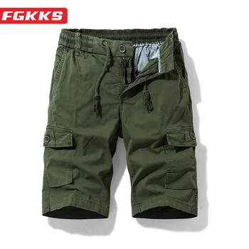 Повседневные шорты FGKKS 2023, мужские весенне-летние новинки, трендовые узкие брюки, высококачественный дизайн, модные горячие шорты, мужские