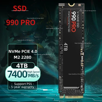 2023 Абсолютно Новый Оригинальный SSD 990 PRO M2 2280 Nvme PCIe Gen 4,0X4 2 Тб 4 Тб Внутренний твердотельный диск SSD HDD для ноутбука/PS5/ПК
