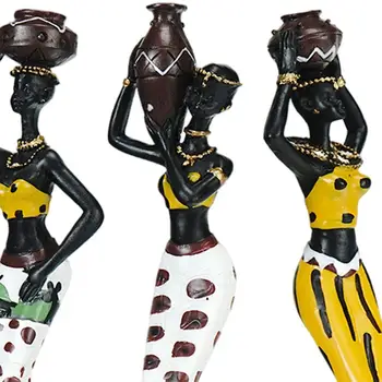 Африканское племя, Фигурка мамы и сына, Поделки из смолы, Статуя для Столешницы