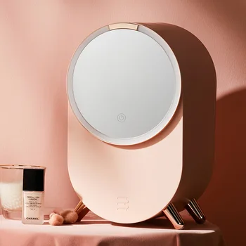 Новое Поступление 2021, Коробка для хранения косметики со светодиодной подсветкой, зеркало со светодиодной подсветкой, Органайзер для косметики для домашнего туалетного столика, средства по уходу за кожей, Губная помада