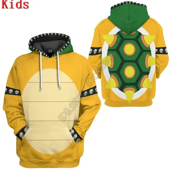 Толстовки с 3D принтом в форме Боузера, Детский Пуловер, толстовка, спортивный костюм, куртка, Футболки, одежда для Косплея для мальчиков и девочек 04