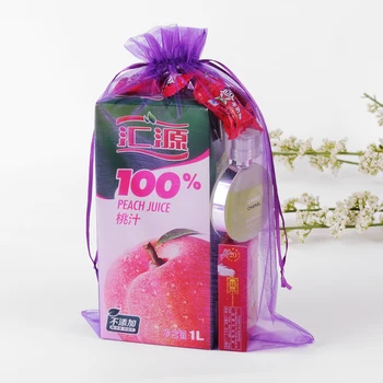 Пакеты-саше из органзы 50 шт./лот 35X50 см Фиолетовые Большие подарочные пакеты с завязками, чехол для упаковки свадебных сувениров