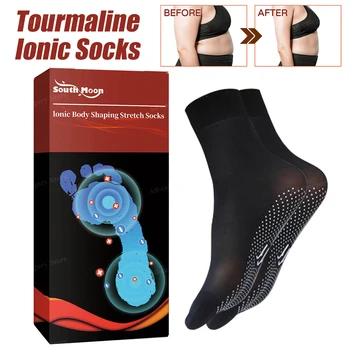 Турмалиновые носки с ионной терапией, впитывающие пот, формирующие фигуру, эластичные носки, дышащие, снимающие усталость ног для взрослых мужчин и женщин