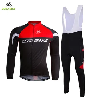ZERO BIKE Мужская Дышащая Велосипедная одежда с длинными рукавами, Нагрудники, 3D Гелевая прокладка, MTB Велосипед, Велосипедная майка Ropa Ciclismo