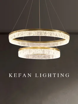 Постмодернистский свет, Роскошная светодиодная люстра для гостиной, Простая лампа для спальни, столовой, Дизайнерская модель, Минималистичная кольцевая лампа