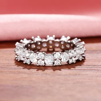 CAOSHI, Модные женские обручальные кольца, Модные универсальные аксессуары с блестящим цирконием, украшения серебряного цвета для помолвки