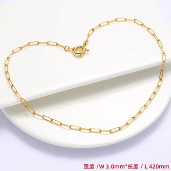 ZHUKOU Золотого цвета, Простые крючки, ожерелье для женщин, ожерелье ручной работы, модные ювелирные изделия, ожерелье Оптом VL179