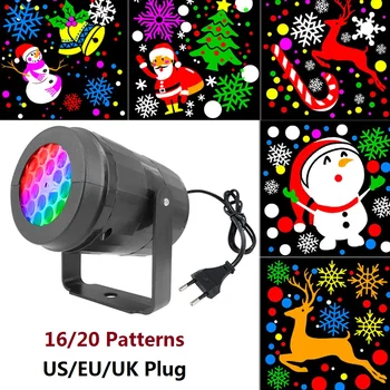 Рождественские огни, Лазерная проекция снежинок, светодиодная лампа для проектора, Новогоднее Рождественское Украшение для домашней вечеринки, Атмосфера, светодиодные сценические огни