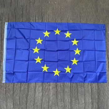 бесплатная доставка xvggdg 3x5 FTs Европейский Союз Флаг ЕС 90*150 см Евро Флаг Европы супер-полиэстер Совет Евро флаг
