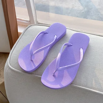 Вьетнамки, женские уличные летние тапочки, нескользящие пляжные сандалии для ванной комнаты, легкая противоскользящая женская обувь