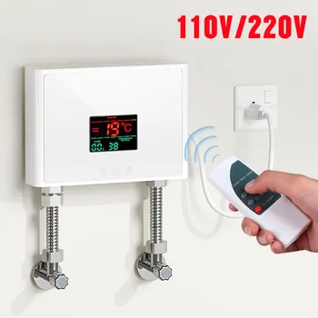 Электрический водонагреватель 110V220V Безцилиндровый бойлер мгновенного действия Для ванной комнаты, Безцилиндровый набор для душа, Термостат, Безопасный интеллектуальный
