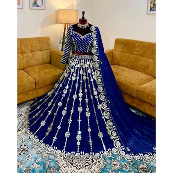 Нешитая Блузка Lehenga Choli, наполовину сшитая Ланга, топ, Свадебный индийский Дизайнер, этнический свадебный