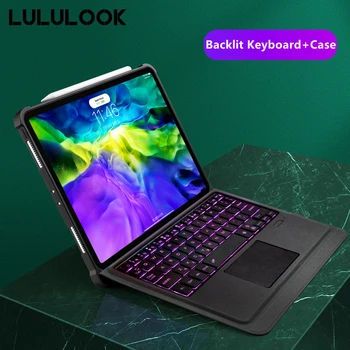 Клавиатура Lululook Magic Touch Pad Для iPad Pro 11 Case 2021 2020 Air 4 Bluetooth Keyboard Case Для Apple iPad 10.2 9th 8th 7th