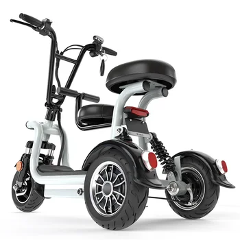 CC Двухмоторный 3-колесный электрический складной велосипед электрический трехколесный велосипед