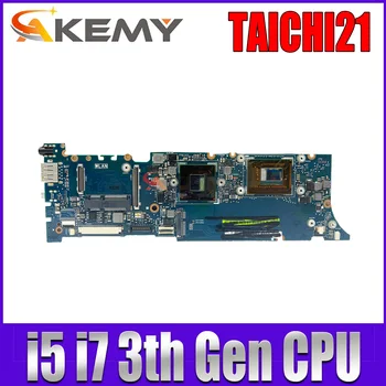 Оригинальная материнская плата ноутбука TAICHI21 I5-3th I7-3th CPU 4 ГБ оперативной памяти для материнской платы ноутбука ASUS TAICHI21