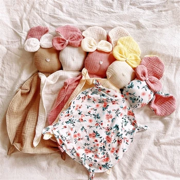 Новое дизайнерское хлопковое муслиновое детское полотенце, Милая мягкая кукла-мышка, полотенце для новорожденного, Успокаивающее, Детское одеяло для сна, полотенце для лица