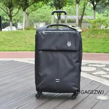 Ультралегкий Оксфордский чемодан на роликовой тележке, мужской чемодан для деловых поездок, большая вместительная холщовая тележка, чемодан для ручной работы