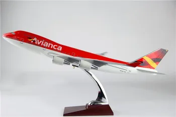 47 см Самолет Масштаба 1/150 Самолет B747 Самолет Самолет Международной авиакомпании Colombia AVIANCA Модель Игрушки из смолы