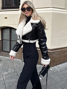 Куртки женские Зимние Новые в Европейском и американском стиле с мехом 