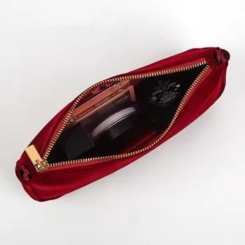 Косметичка из красного бархата для макияжа, Дорожная сумка-тоут, Косметичка большой емкости для хранения