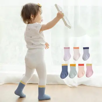 3 пары/лот, Детские носки от 0 до 8 лет, Весенне-осенние хлопковые мягкие однотонные носки-трубочки ярких Цветов, Носки для маленьких мальчиков и девочек