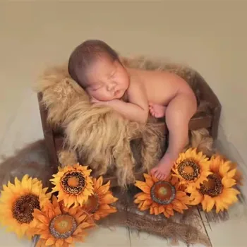 Деревянный Реквизит для фотосъемки новорожденных, детская кроватка, Европейский и американский Ветер, Полнолуние, Детские сто дней, реквизит для съемки, разные цвета