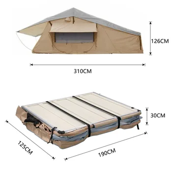 Мягкая крыша, Высококачественная Удобная Автомобильная палатка на 3-4 человека, Автомобильная палатка Darche на крыше