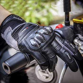 Мотоциклетные перчатки Мужские Женские дышащие водонепроницаемые перчатки из углеродного волокна для мотогонок, перчатки для мотокросса