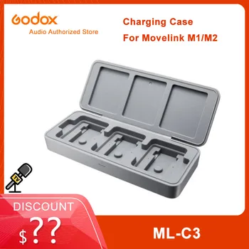 Godox ML-C3, зарядная коробка для беспроводного микрофона MoveLink M1/M2 TX RX, зарядное устройство, чехол для зарядки, 3 слота