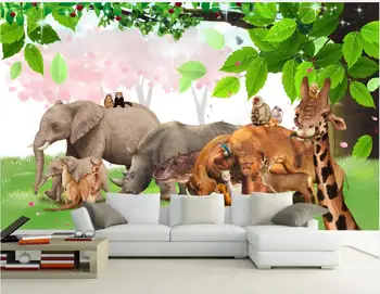 Изготовленная на заказ фреска 3d фотообои Животный мир красивый пейзаж большого дерева гостиная домашний декор обои для стен 3 d в рулонах