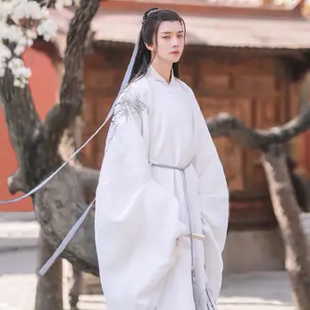 Yourqipao/Мужская традиционная одежда династии Ханфу Мин, древняя китайская одежда с круглым вырезом, халат для мужчин и женщин, костюм для косплея, пара