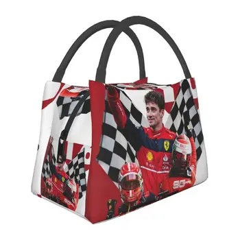 Автогонщик Формулы-1 Леклерк Чарльз, Термоизолированная сумка для ланча, Женская сумка для ланча на открытом воздухе, Походная коробка для еды