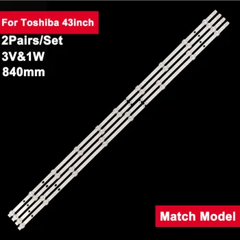 2 пары/комплект светодиодных полосок подсветки для Toshiba 43 дюйма SVV430A78 TX-43FX555B 17DB43V17 JL.D430A1330-078HS-M_V01 43V6863DB 43UL5A63DB