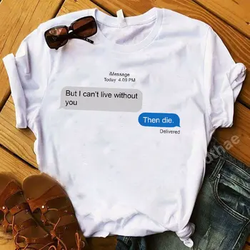 женская рубашка 90-х годов, Модное сообщение на заказ, забавные буквы, Модные топы Y2K с круглым вырезом и коротким рукавом с графическим принтом, милая женская футболка