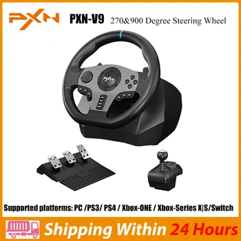 Игровое рулевое колесо PXN V9 Volante PC Gaming Racing Wheel для PS4/PS3/Xbox One/Android TV/Nintendo Switch/Xbox серии S/X