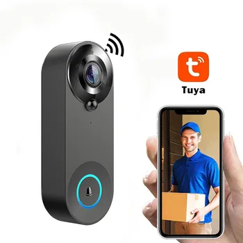Камера видеодомофона Tuya, Беспроводной WiFi, открытый, Full HD, голосовой Беспроводной дверной звонок для домашней безопасности, водонепроницаемый для умного дома