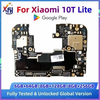Разблокированная Материнская плата Для Xiaomi Mi 10T Lite 5G Материнская плата 10Tlite Logic Board Global Vesion 128 ГБ 256 ГБ С установленным приложением Google