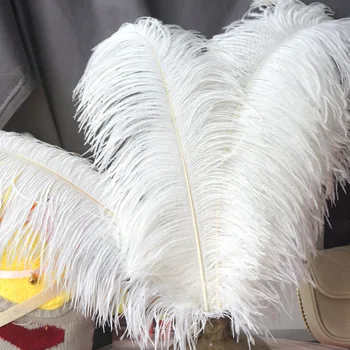 2шт 15-70 см Большие страусиные перья, белые перья из страусиных перьев, центральные элементы стола для Карнавала, аксессуары для вечеринки, свадебные украшения