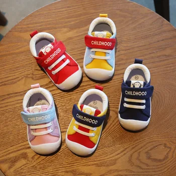 2023 весенне-осенняя новая детская обувь для малышей, детская домашняя обувь для мальчиков, парусиновая дышащая обувь для девочек на мягкой подошве