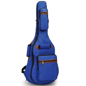 36-дюймовая сумка для гитары, сумка для аксессуаров для струнных инструментов, 34-дюймовая Черно-синяя сумка для гитары, Дорожная сумка для гитары, чехол для концерта