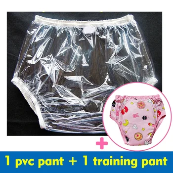 2 шт. ПВХ/ Подгузник для взрослых / брюки от недержания мочи/Тренировочные брюки для взрослых/Бриджи для взрослых с подкладкой внутри/ тренировочные брюки